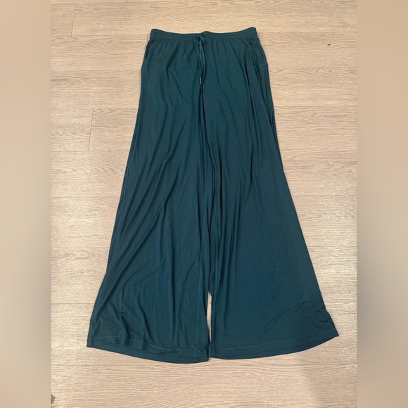 Lululemon Modal High-Rise Wide-Leg Lounge Pant Storm Teal/ Size 10 - Picture 2 of 6